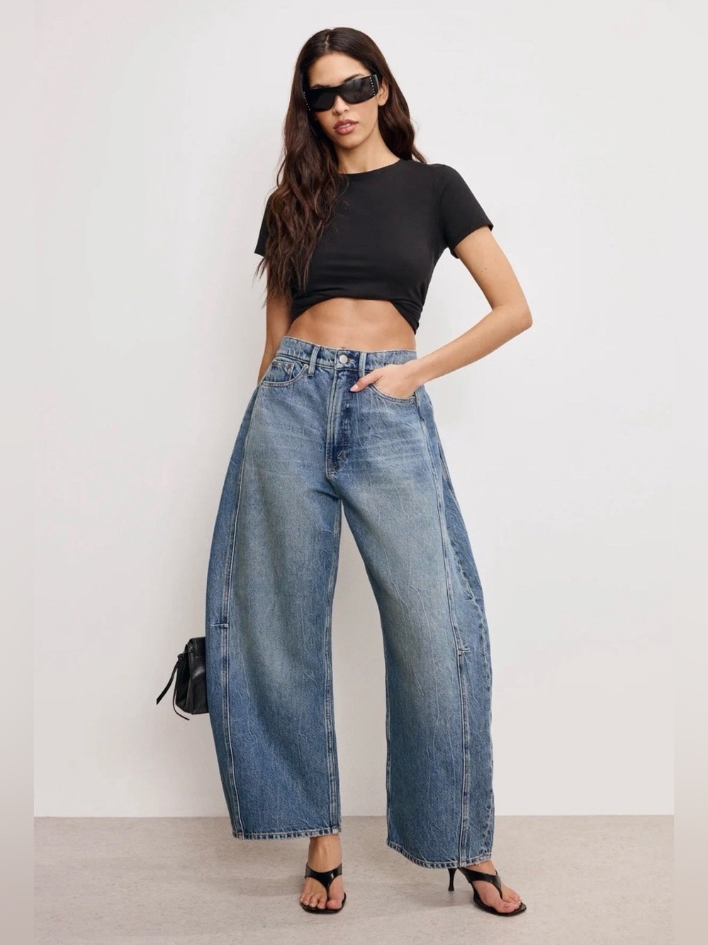 Good American - Good Extreme Barrel Jeans - NWT!